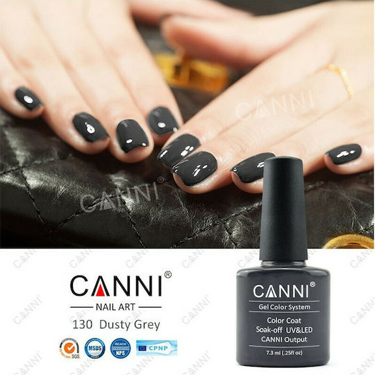 Canni Classic Ημιμόνιμο Βερνίκι Νυχιών 130 Dusty Gray 7.3ml