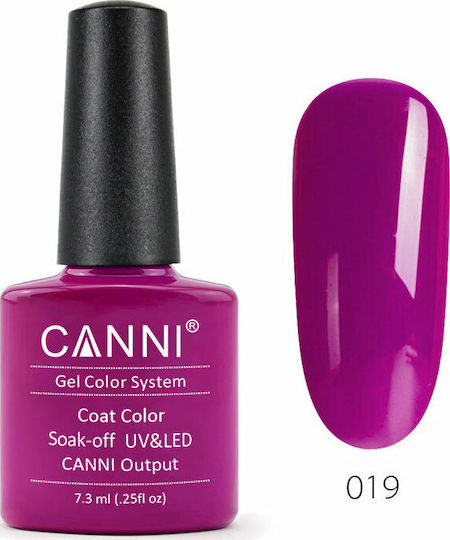 Canni Classic Ημιμόνιμο Βερνίκι Νυχιών 019 Dark Fuschia 7.3ml