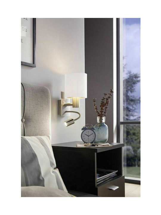 Eglo Pasteri Modern Wall Lamp with Socket E27 White Width 15cm