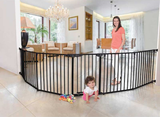 Dreambaby Royale Foldable Security Door in Black Color 380x74cm 1pcs