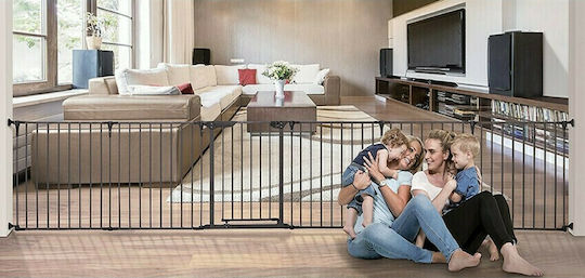 Dreambaby Royale Foldable Security Door in Black Color 380x74cm 1pcs