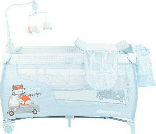 Kikka Boo Dolce Sonno Plus Playpen 2 Levels with Changing Table & Mattress Light Blue 128.5x66.5cm