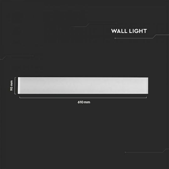 V-TAC Lămpi De Perete Modern Cu LED Integrat Și Lumină Alb Cald 61x9x3.5cm