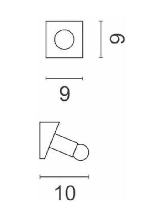 Spot Light Φωτιστικό Τοίχου Ασημί 9x9x9εκ. Spot Light Φωτιστικό Τοίχου Ασημί 9x9x9εκ.