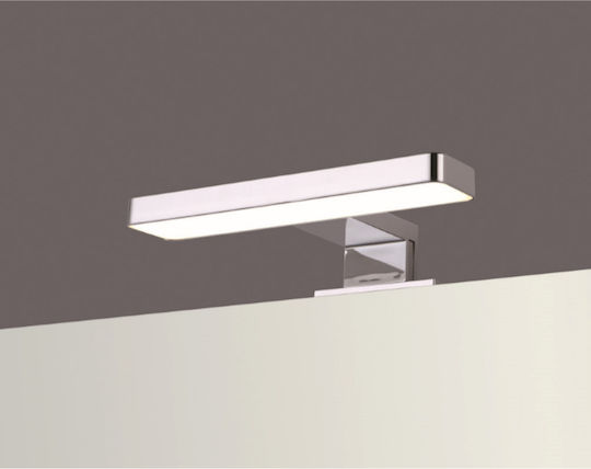 Karag Modern Lumină de Baie cu LED Integrat și Lumină Alb Rece Argintiu 30x11x4.5cm