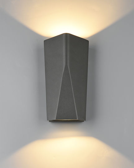 Trio Lighting Tay Επιτοίχιο Εξωτερικό Σποτ LED IP65 4.5W με Θερμό Λευκό Φως Διπλής Δέσμης