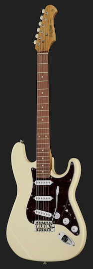 Harley Benton ST-62 Electric Guitar Stratocaster With SSS Pickups Arrangement Vintage White