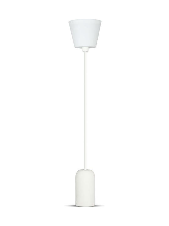 V-TAC Cement Pendant Light White with Socket E27 5x9.5x105cm