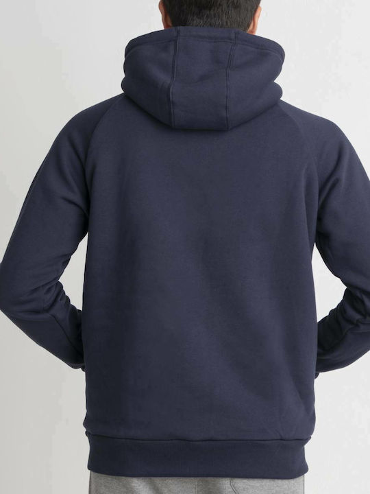 Russell Athletic Men's Sweatshirt Jacket with Hood and Pockets Navy