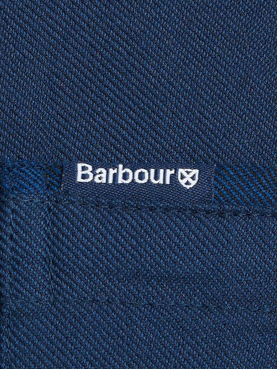 Dunoon Long-sleeved Cotton Shirt Checked Navy Blue