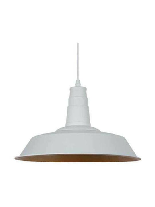 Elmark Pendant Light White Bell with Socket E27 36x129cm