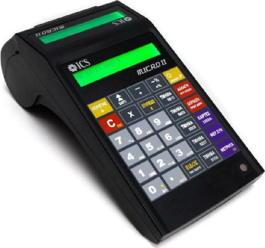 ICS Micro II Портативна Касова Машина с Батерия в Черен Цвят