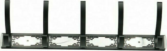 083-B Haken Badezimmer 5 Plätze Schrauben Schwarz