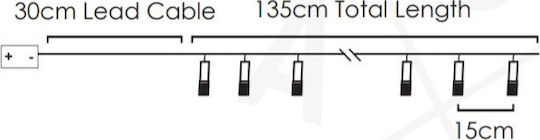 Aca Led Garland Plastic Kids Wall Light Rainbow Aca Led Garland Plastic Kids Wall Light Rainbow