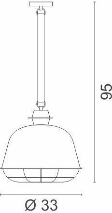 Spot Light Висящо осветително тяло Сив 33x33x120см.