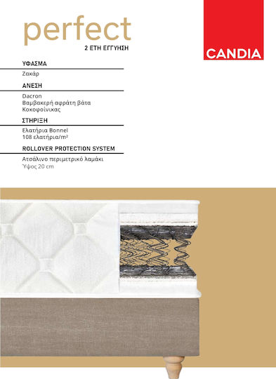 Candia Perfect Halb-Doppel Orthopädisch Matratze Schaum 120x190x19cm