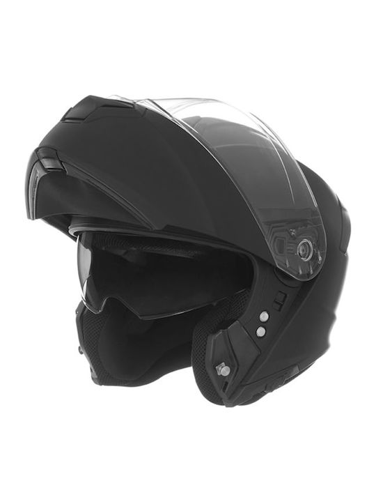 Yohe 935 SV Solid Black Matt Κράνος Μηχανής Flip-Up DOT / ECE 22.05 1600gr με Sunvisor