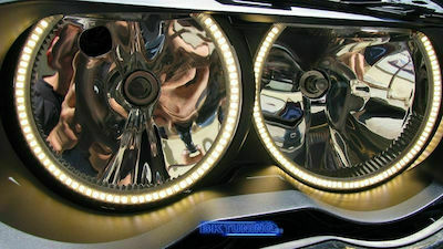 Στεφάνια Angel Eyes για BMW E46 Coupe (1998-2003) / BMW E46 Sedan, Combi (1998-2005) με 66 Led Κίτρινο