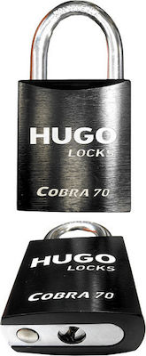 Hugo Locks Cobra 70 Stahl Vorhängeschloss Messing mit Schlüssel 70mm 1Stück