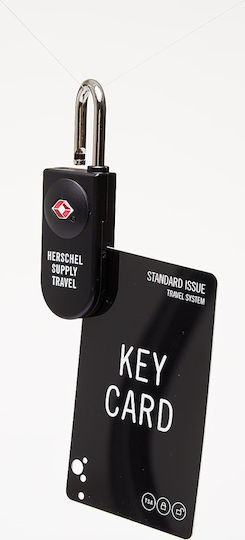 Herschel Padlock Brass with Card with TSA Certification Black 1pcs