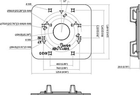 Dahua Camera Mount for CCTV Systems White White PFA152-E