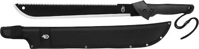 Gerber Gator Machete Black with Blade made of Carbon Steel in Sheath