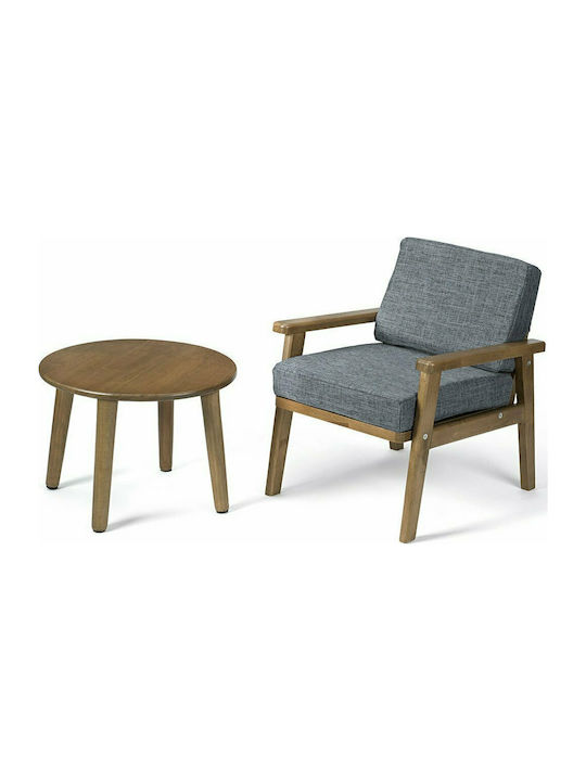 Lounge Kindertisch aus Holz Braun