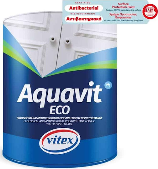 Vitex Акрил Ripolin Екологичен за Вода Aquavit Pu Eco 0.75лт Бял Сатен