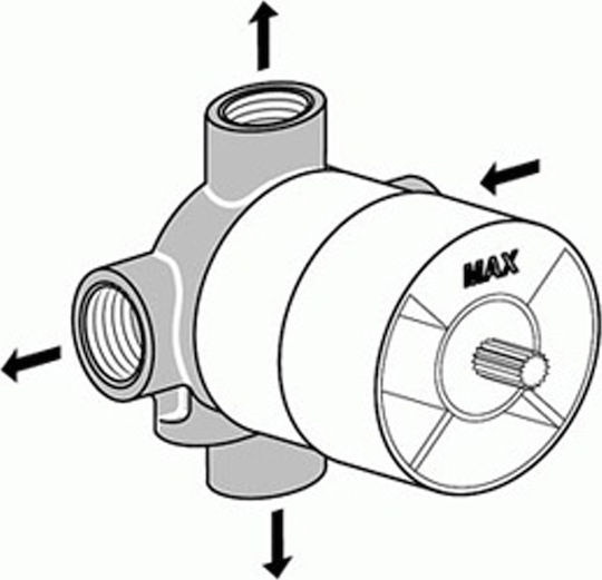 Ideal Standard Einbau-Batterien Verteiler Ventil für Wasserhähne A2391NU