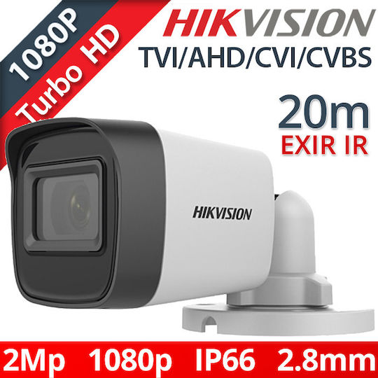 Hikvision DS-2CE16D0T-EXIF CCTV Cameră de Supraveghere Full HD 1080p Rezistentă la apă cu Lentilă 2.8mm