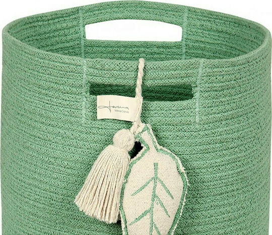 Lorena Canals Kinder Aufbewahrungskorb aus Stroh Leaf Grün 30x30x30cm 1Stück