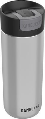 Kambukka Olympus Bottle Thermos Stainless Steel BPA Free Silver 500ml with Mouthpiece 11-02008