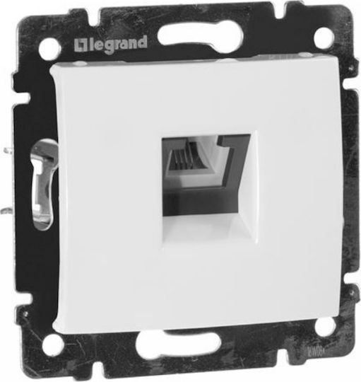 Legrand Valena Front Single Telephone Socket White 774438