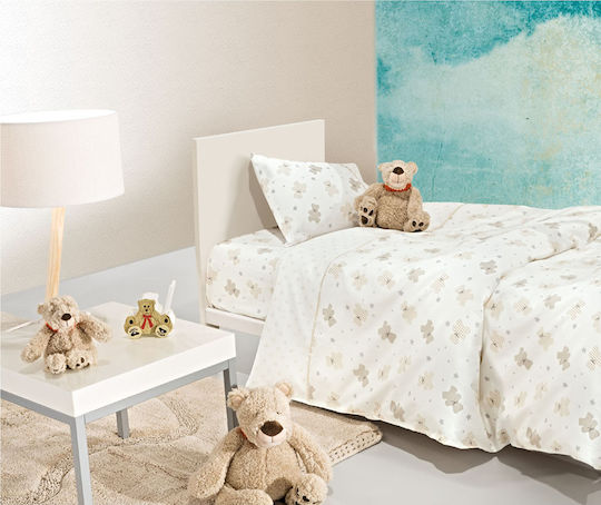 Guy Laroche Baby Crib Bedding Set Friends 3pcs Beige