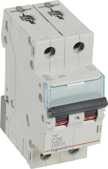 Legrand Αυτόματη Ασφάλεια 25A Διπολική AC 403530