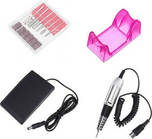 SML M3 Nail Drill Power 35W Pink with Pedal with 35000 Rotations per Minute