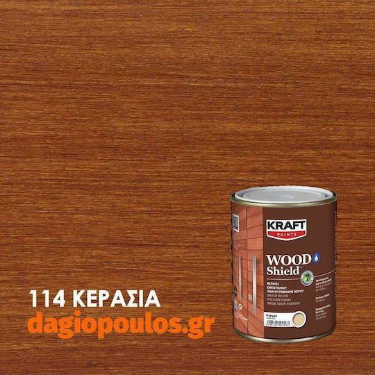 Kraft Wood Shield Пропитка Полиуретан 114 Череша Сатен 750мл