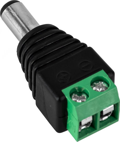 GloboStar Βύσμα Σύνδεσης Συστημάτων CCTV Male Μαύρο 62550