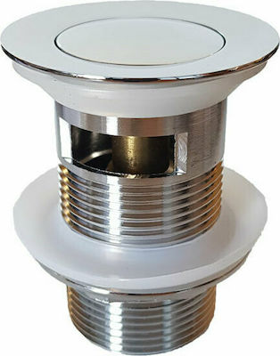 Karag Pop Up Valve Sink with Overflow Silver