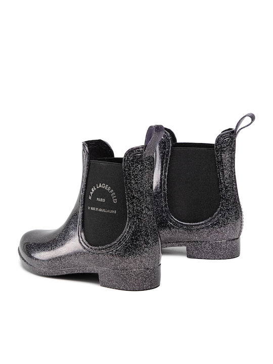 Къси Дамски галоши Dark Silver