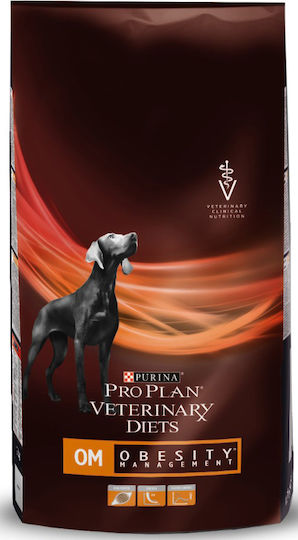 Pro Plan Veterinary Diets OM Obesity Management 12kg Ξηρά Τροφή Διαίτης, χωρίς Γλουτένη για Ενήλικους Σκύλους με Πουλερικά
