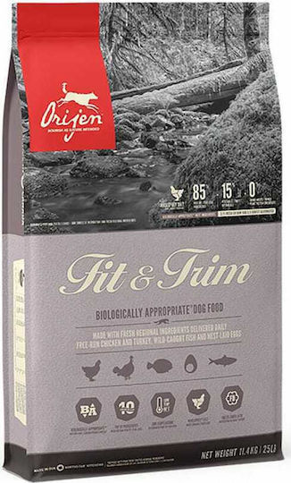 Orijen Fit & Trim 11.4kg Ξηρά Τροφή Σκύλων Διαίτης, χωρίς Σιτηρά με Γαλοπούλα και Κοτόπουλο