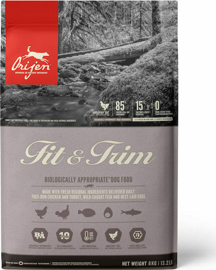 Orijen Fit & Trim 11.4kg Ξηρά Τροφή Σκύλων Διαίτης, χωρίς Σιτηρά με Γαλοπούλα και Κοτόπουλο