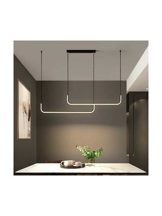 Leggenda Bilbo Hängelampe Schwarz Schiene 120x11.5cm.