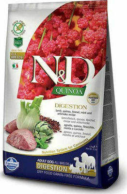 Farmina N&D Quinoa Digestion 0.8kg Hrană Uscată fără Cereale pentru Câini Adulți cu Miel