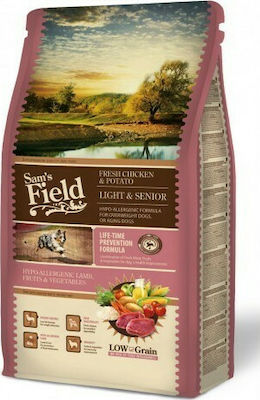 Sam's Field Light Senior 2.5kg Ξηρά Τροφή Διαίτης για Ηλικιωμένους Σκύλους με Ρύζι και Αρνί