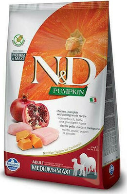 Farmina N&D Pumpkin Adult Medium & Maxi 2.5kg Hrană Uscată fără Cereale pentru Câini Adulți de Rase Medii și Mari cu Pui, Rodii de rodie și Dovleac