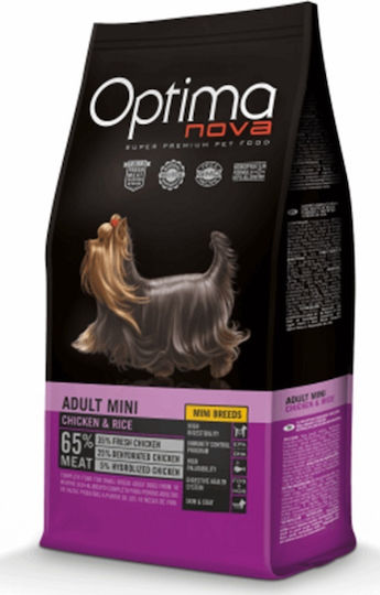 Optimanova Adult Mini 12kg Ξηρά Τροφή χωρίς Σιτηρά για Ενήλικους Σκύλους Μικρόσωμων Φυλών με Κοτόπουλο και Ρύζι