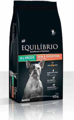 Equilibrio Skin & Digestion 12kg Trockenfutter für erwachsene Hunde mit Lachs