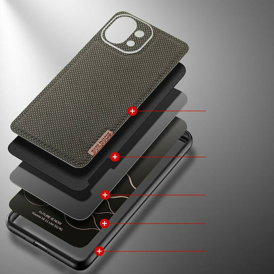 Dux Ducis Fino Back Cover Silicone / Fabric Green (Xiaomi Mi 11 Lite / 11 Lite 5G / 11 Lite 5G NE)